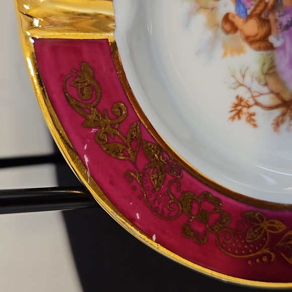 Limoges France Porcelain Boudoir Ashtray - Picture 3 of 4